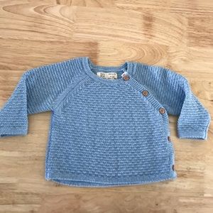 Light blue Zara sweater w buttons